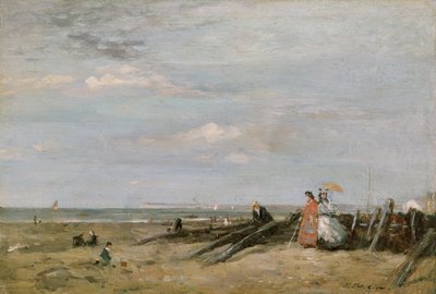 Scène de plage à Trouville, années 1860 - Eugene Louis Boudin